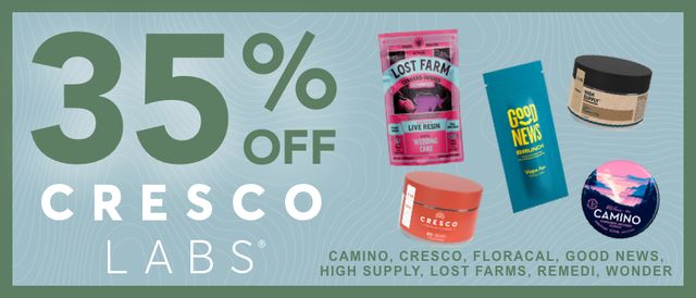 Cannabis Promo, Cannabis Sales, Cannabis Discounts, Cannabis on Sale, 35% off Cresco
