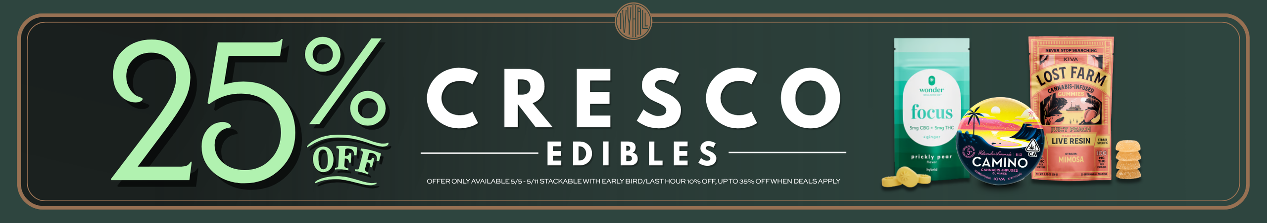 Cannabis Promo, Cannabis Sales, Cannabis Discounts, Cannabis on Sale, Cresco Edibles 25% Off!