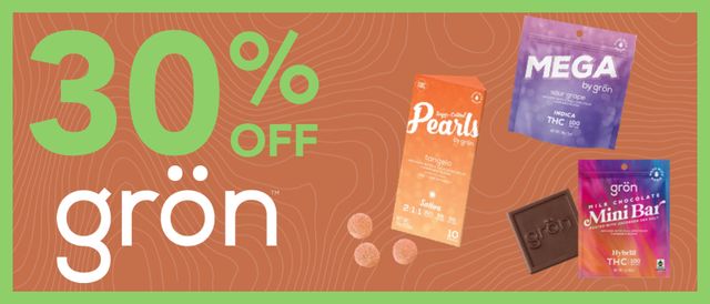 Cannabis Promo, Cannabis Sales, Cannabis Discounts, Cannabis on Sale, 30% off Gron