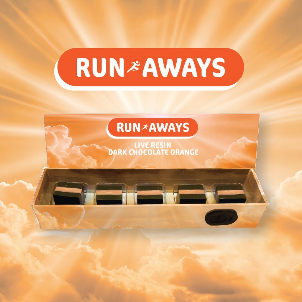ZOI Run-Aways Live Resin Orange Dark Chocolate Candy Edible, 100mg, 5pk