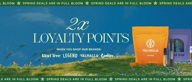 Cannabis Promo, Cannabis Sales, Cannabis Discounts, Cannabis on Sale, Double Point Sundays! 2x Loyalty Points on Select Brands
