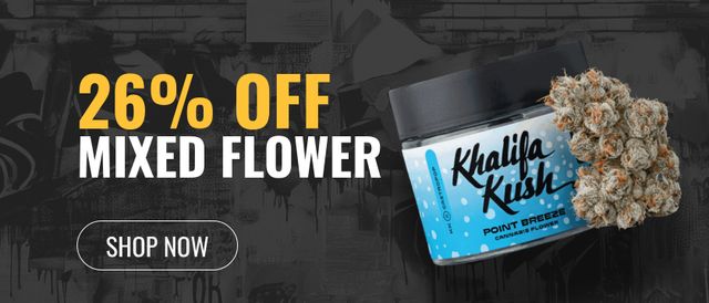 Cannabis Promo, Cannabis Sales, Cannabis Discounts, Cannabis on Sale, 26% off Mixed Flower