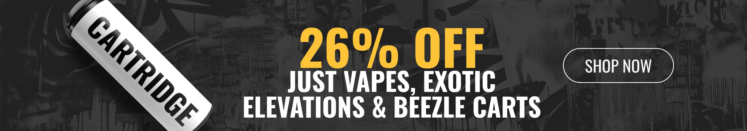 Cannabis Promo, Cannabis Sales, Cannabis Discounts, Cannabis on Sale, 26% off Just, Exotic Elevations & Beezle Cartridges