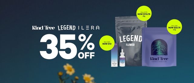 Cannabis Promo, Cannabis Sales, Cannabis Discounts, Cannabis on Sale, 35% Off Kind Tree, Ilera & Legend