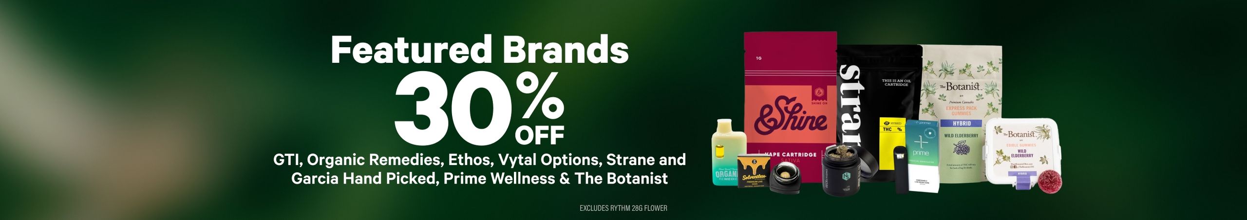 Cannabis Promo, Cannabis Sales, Cannabis Discounts, Cannabis on Sale, 30% Off Featured Brands