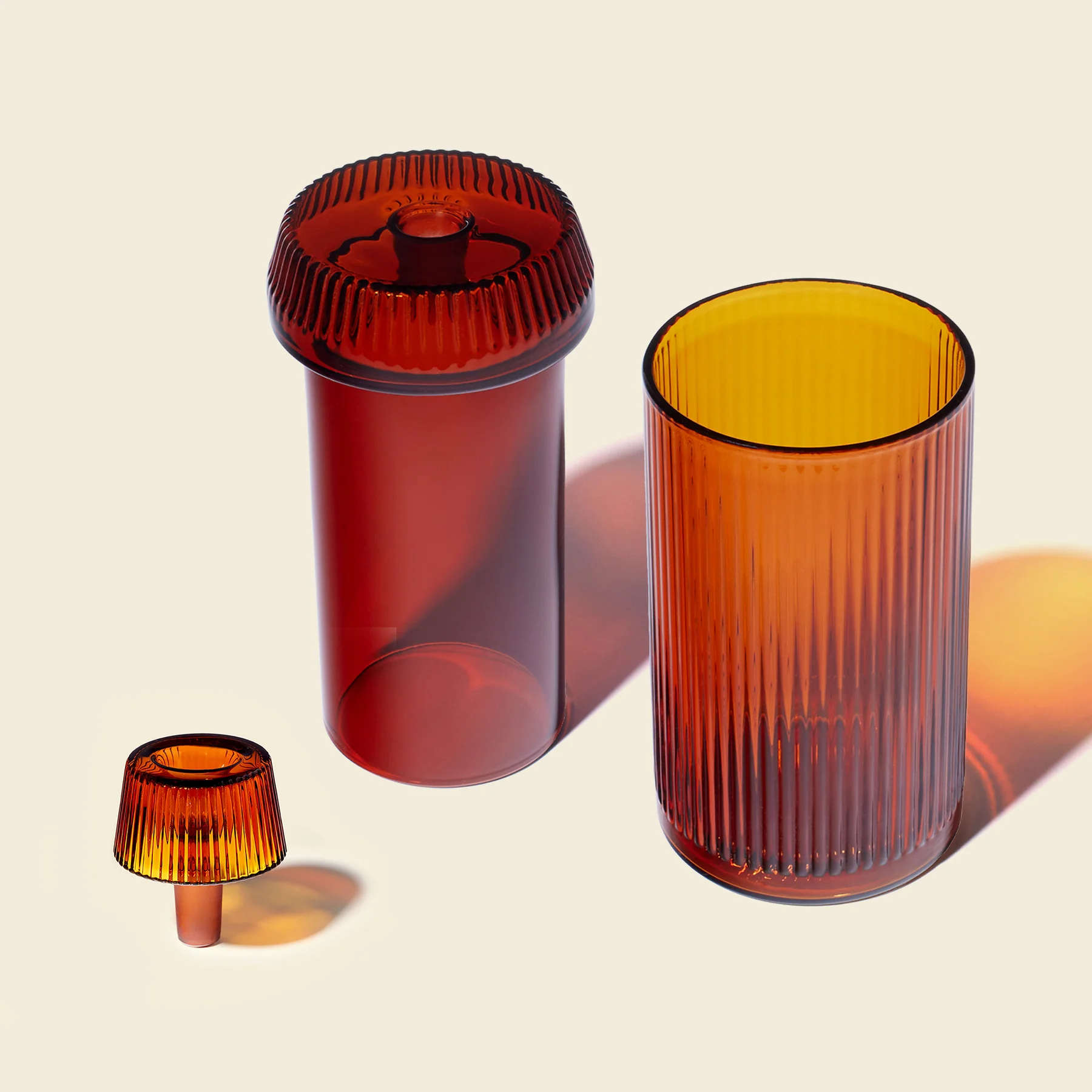 NWTN Home Deco Tabletop Gravity Pipe Water Pipe Glass Pipes, Baltic Amber - image 3