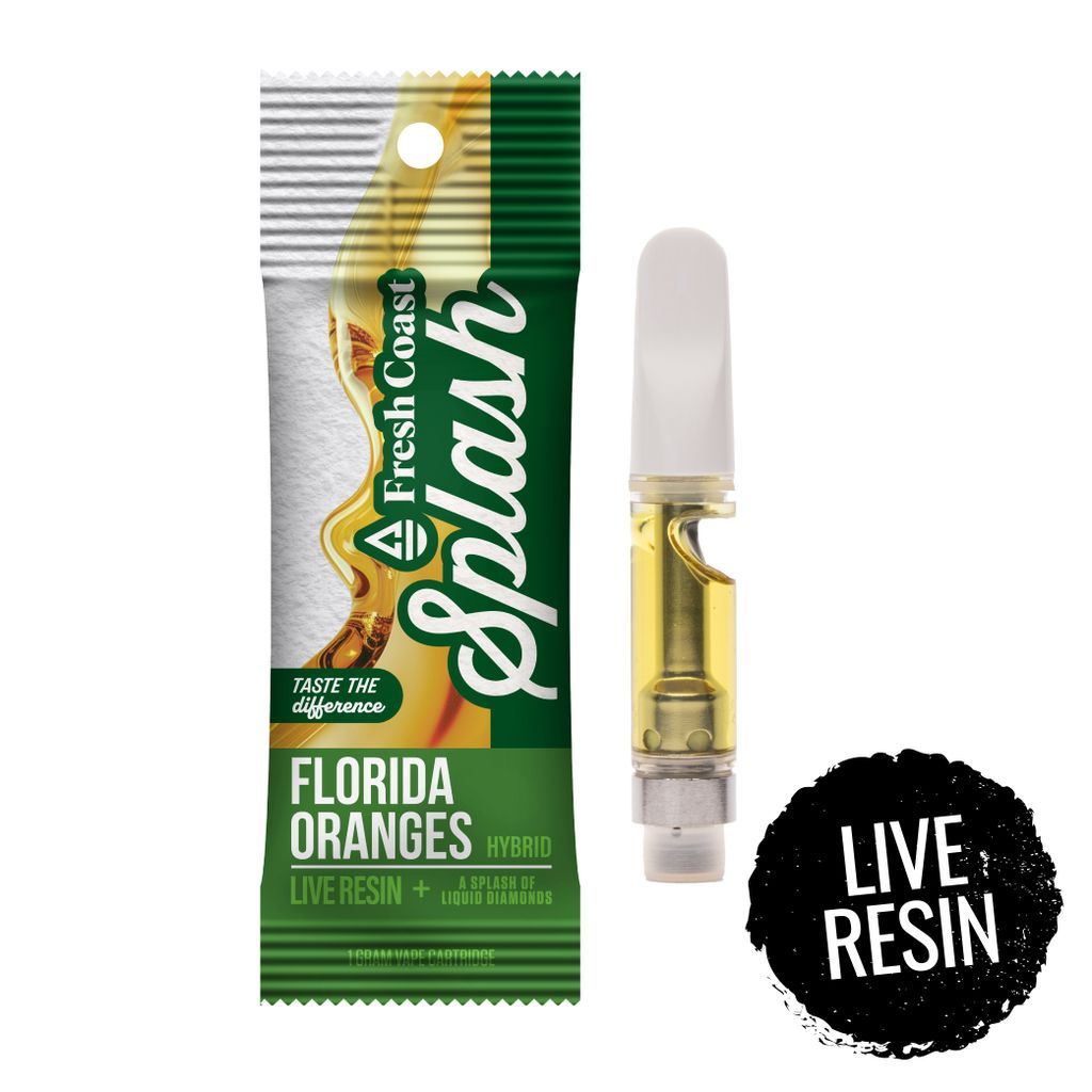 Splash Florida Oranges Live Resin Cartridge Vape, 1g
