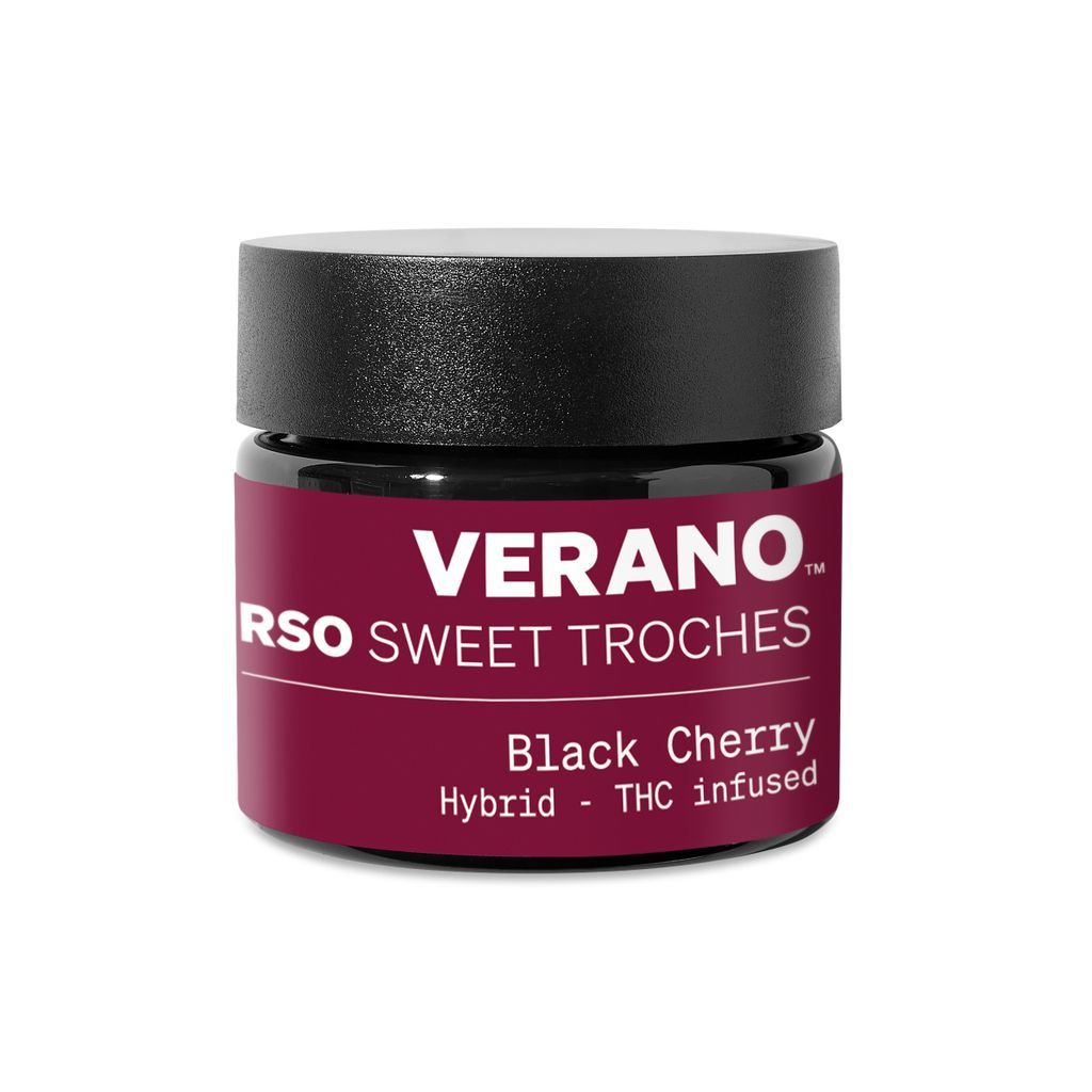Verano Black Cherry RSO Troches RSO Sweet Troches, 1000mg, 10pk