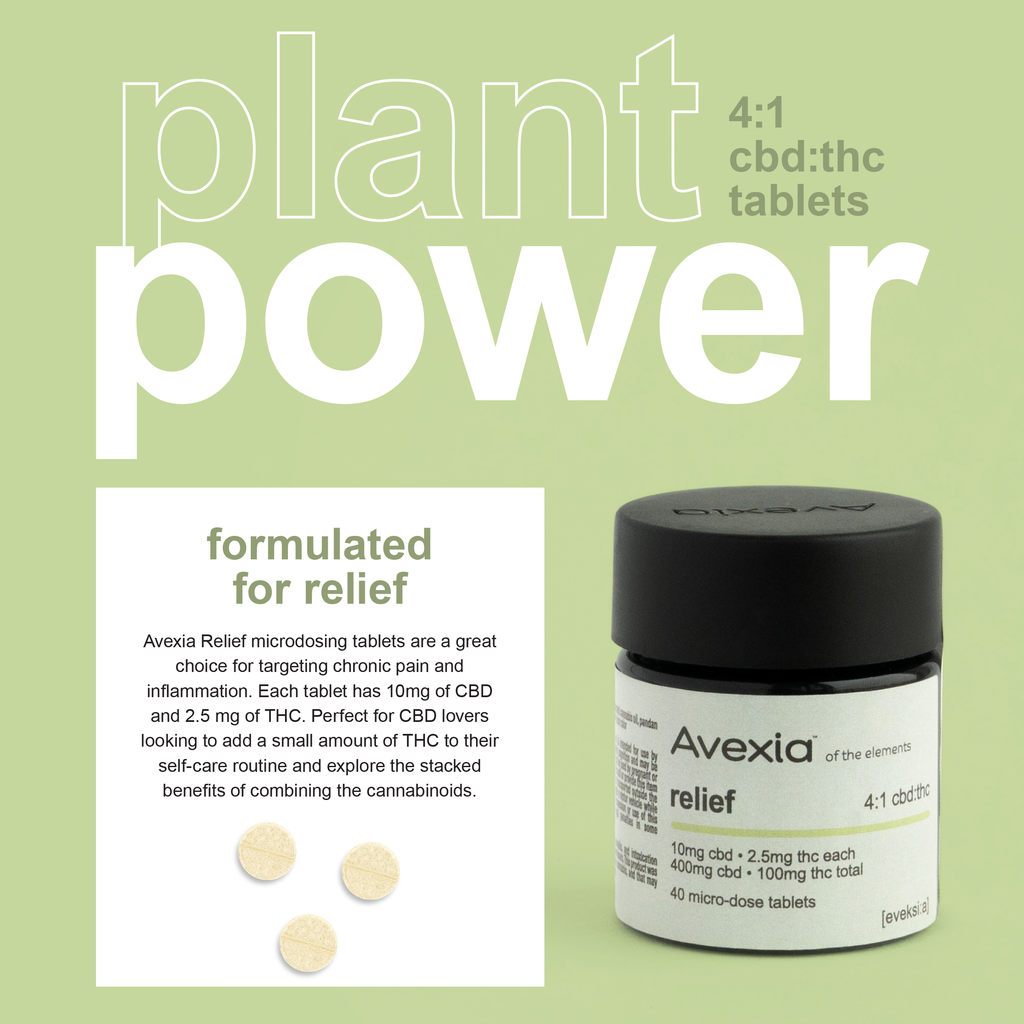 Avexia 1:4 THC:CBD Relief Tablets Capsule, 100mg, 40pk - image 2