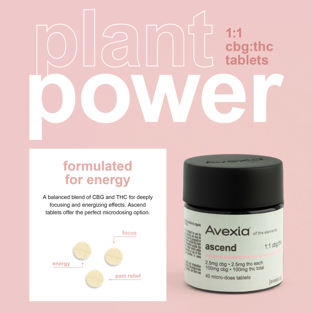 Avexia 1:1 THC:CBG Ascend Tablets Capsule, 100mg, 40pk - image 2