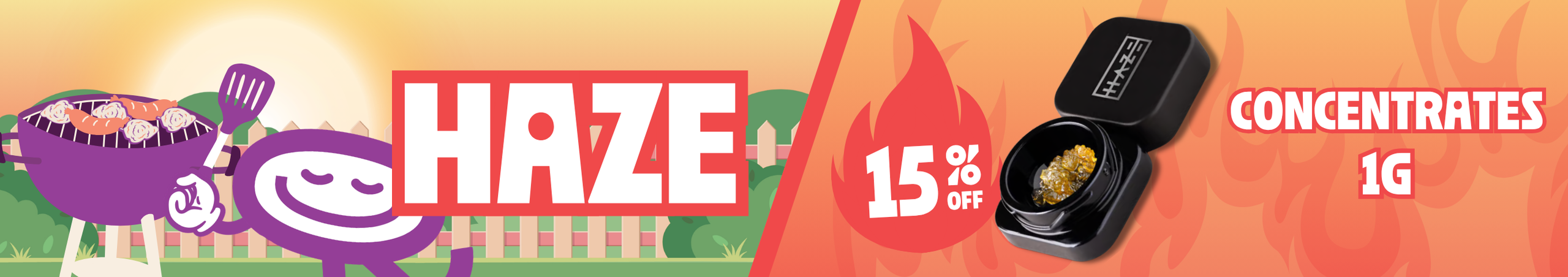 Cannabis Promo, Cannabis Sales, Cannabis Discounts, Cannabis on Sale, 15% Off Haze Concentrates