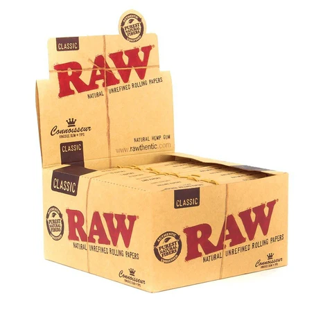 RAW Organic Hemp Connoisseur Rolling Papers w/ Tips KING  High Mountain Imports