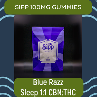 Gummies | Sleep| Blue Razz | THC:CBN The Sipp