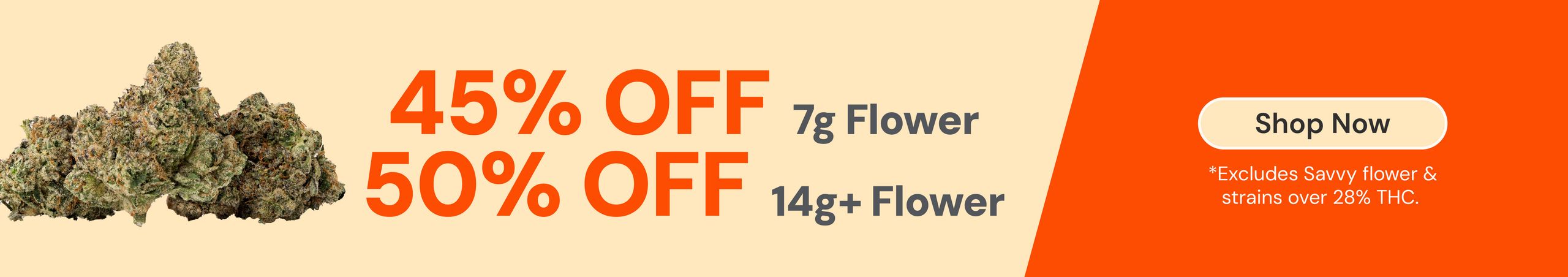 Cannabis Promo, Cannabis Sales, Cannabis Discounts, Cannabis on Sale, Up to 50% OFF Flower