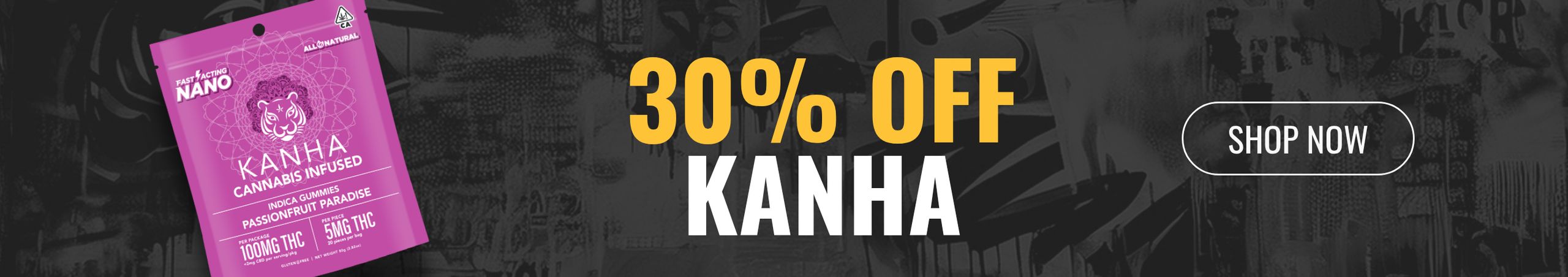 Cannabis Promo, Cannabis Sales, Cannabis Discounts, Cannabis on Sale, 30% off Kanha