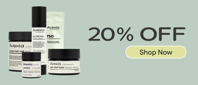 Cannabis Promo, Cannabis Sales, Cannabis Discounts, Cannabis on Sale, 20% OFF Avexia