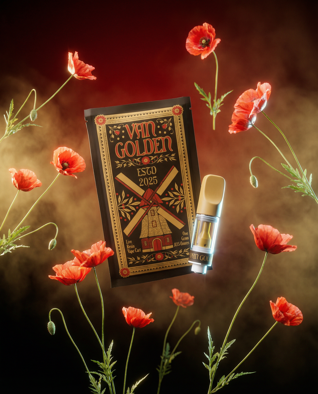 Van Golden Outlaw Chem Live Resin Cartridge Vape, 1g - image 2