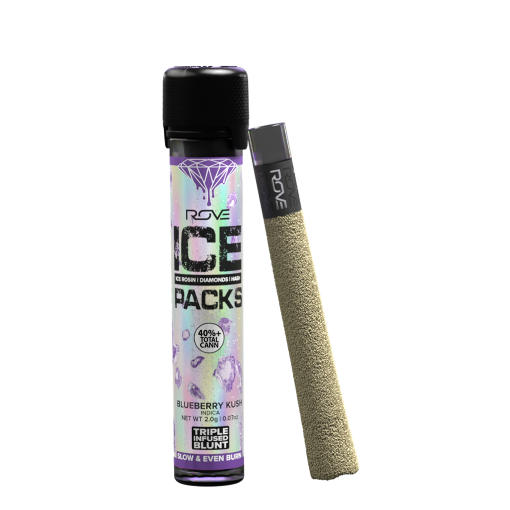 Rove Ice Pack Blueberry Kush Infused Blunt Single Infused Pre-Roll, 2g, 1pk