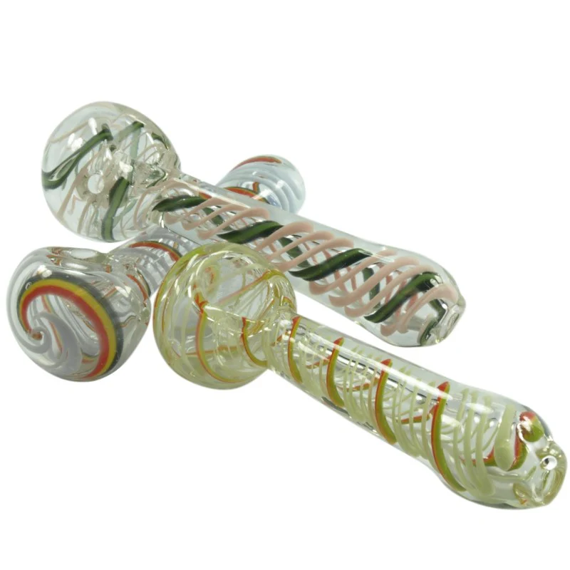 High Mountain Imports 4 inch Color Spiral Spoon Pipe EACH