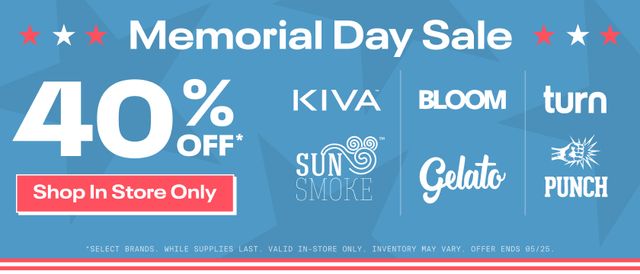 Cannabis Promo, Cannabis Sales, Cannabis Discounts, Cannabis on Sale, 40% OFF SELECT BRANDS!