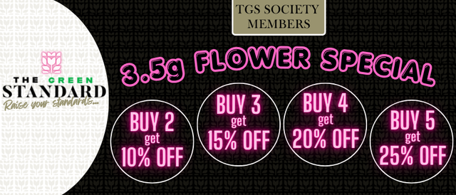 Cannabis Promo, Cannabis Sales, Cannabis Discounts, Cannabis on Sale, 3.5g Flower Promo