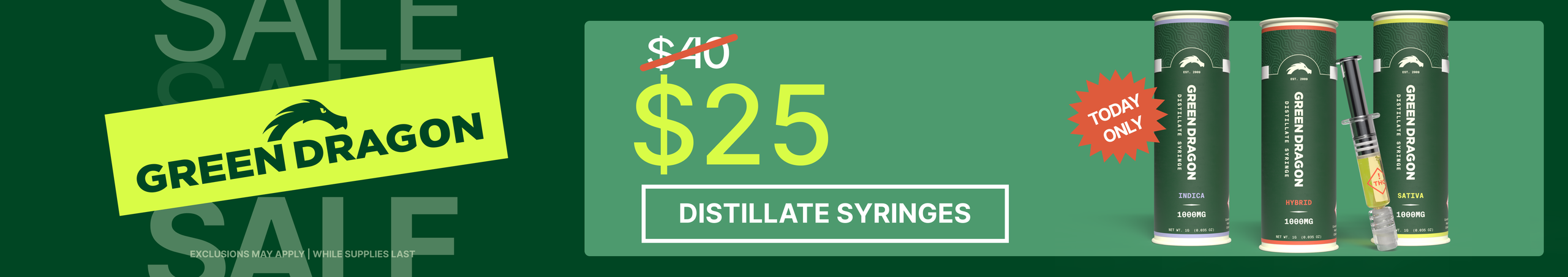 Cannabis Promo, Cannabis Sales, Cannabis Discounts, Cannabis on Sale, Green Dragon Distillate $25 - TODAY ONLY!