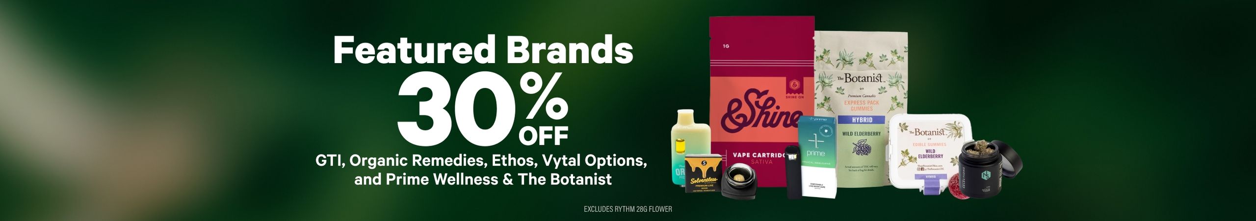 30% Off Featured Brands Cannabis Promo, Cannabis Sales, Cannabis Discounts, Cannabis on Sale, 30% Off Featured Brands