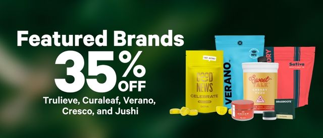 Cannabis Promo, Cannabis Sales, Cannabis Discounts, Cannabis on Sale, 35% Off Featured Brands