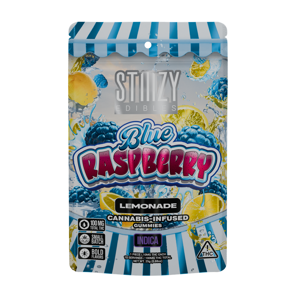 Stiiizy Blue Raspberry Lemonade Gummy Candy Edible, 100mg, 10pk
