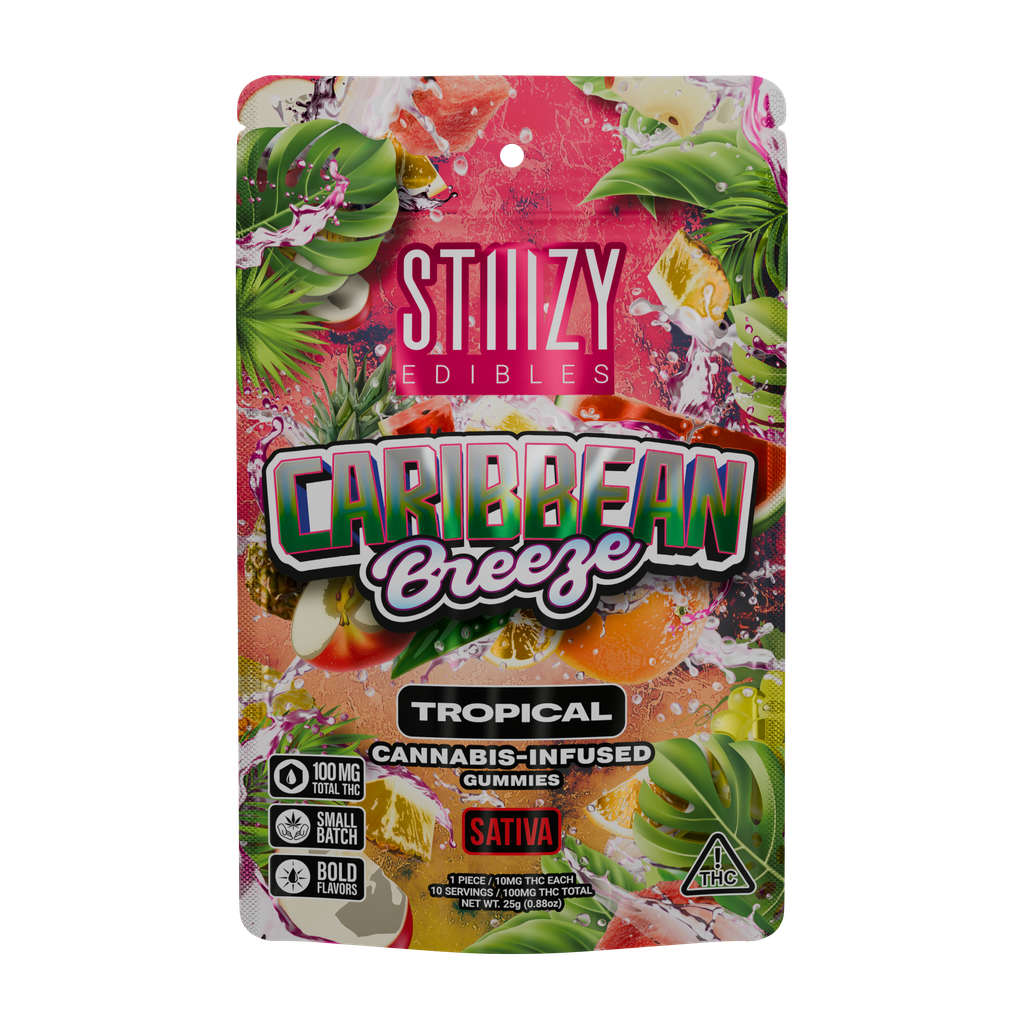 Stiiizy Caribbean Breeze Gummy Candy Edible, 100mg, 10pk