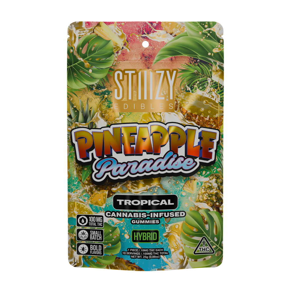 Stiiizy Pineapple Paradise Gummy Candy Edible, 100mg, 10pk
