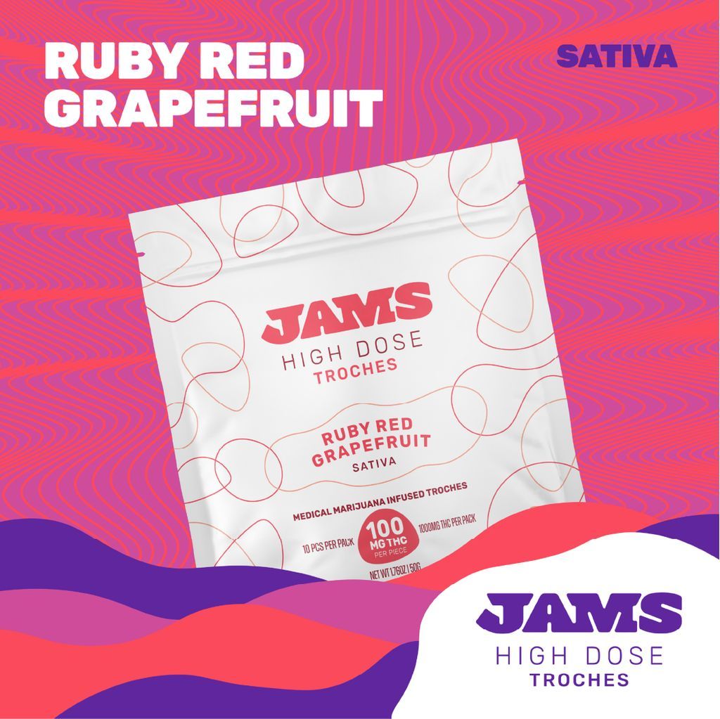 JAMS Grapefruit Troches, 1000mg, 10pk