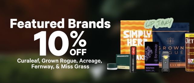 Cannabis Promo, Cannabis Sales, Cannabis Discounts, Cannabis on Sale, 10% Off Featured Brands
