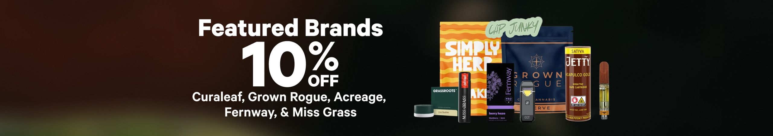 Cannabis Promo, Cannabis Sales, Cannabis Discounts, Cannabis on Sale, 10% Off Featured Brands