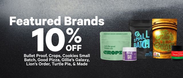 Cannabis Promo, Cannabis Sales, Cannabis Discounts, Cannabis on Sale, 10% Off Featured Brands