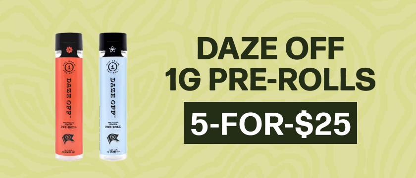5-for-$25 Daze Off 1G Prerolls