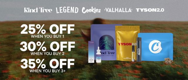 Cannabis Promo, Cannabis Sales, Cannabis Discounts, Cannabis on Sale, 25% Off 1 Item, 30% Off 2+ Items, 35% Off 3+ Items