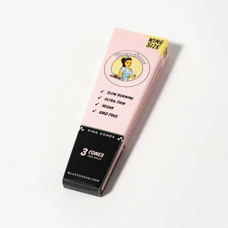 Blazy Susan 1-1/4" Pink Cones Rolling Papers/Cones, [6pk] - image 2