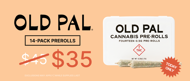 Cannabis Promo, Cannabis Sales, Cannabis Discounts, Cannabis on Sale, $35 Old Pal 14 Pack Prerolls - TODAY ONLY!