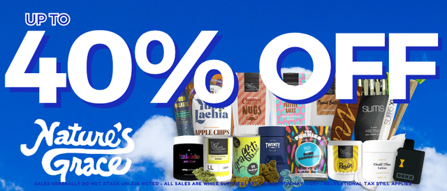 Cannabis Promo, Cannabis Sales, Cannabis Discounts, Cannabis on Sale, Up to 40% off NGW