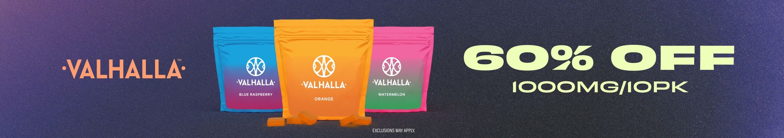 Cannabis Promo, Cannabis Sales, Cannabis Discounts, Cannabis on Sale, 60% Off Valhalla 1000mg/10pks