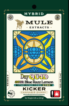 Blue Razz Lemonade | 100mg THC : 100mg CBN : 200 mg CBG : 100mg CBC 2Pk Mule Extracts