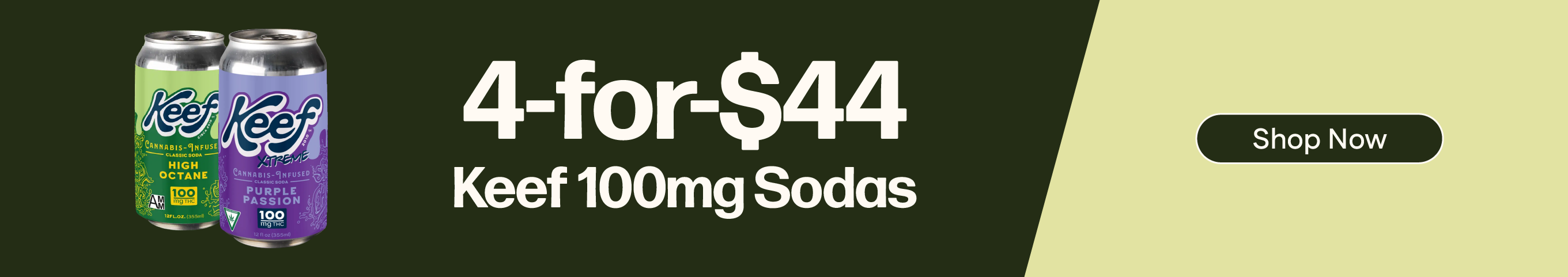 4-for-$44 KEEF 100mg Sodas