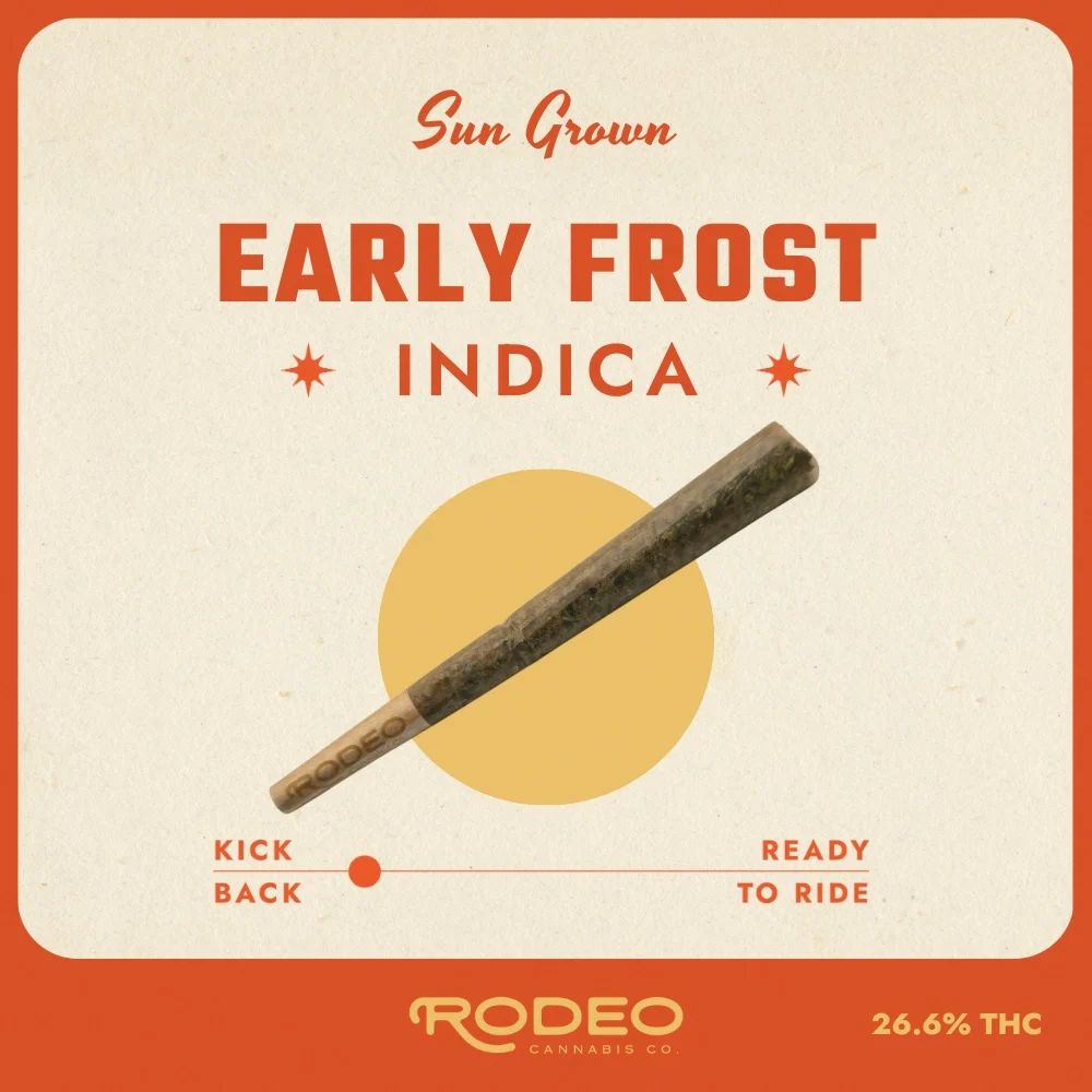 Rodeo Cannabis Early Frost Pre-Roll Single, 1g, 1pk