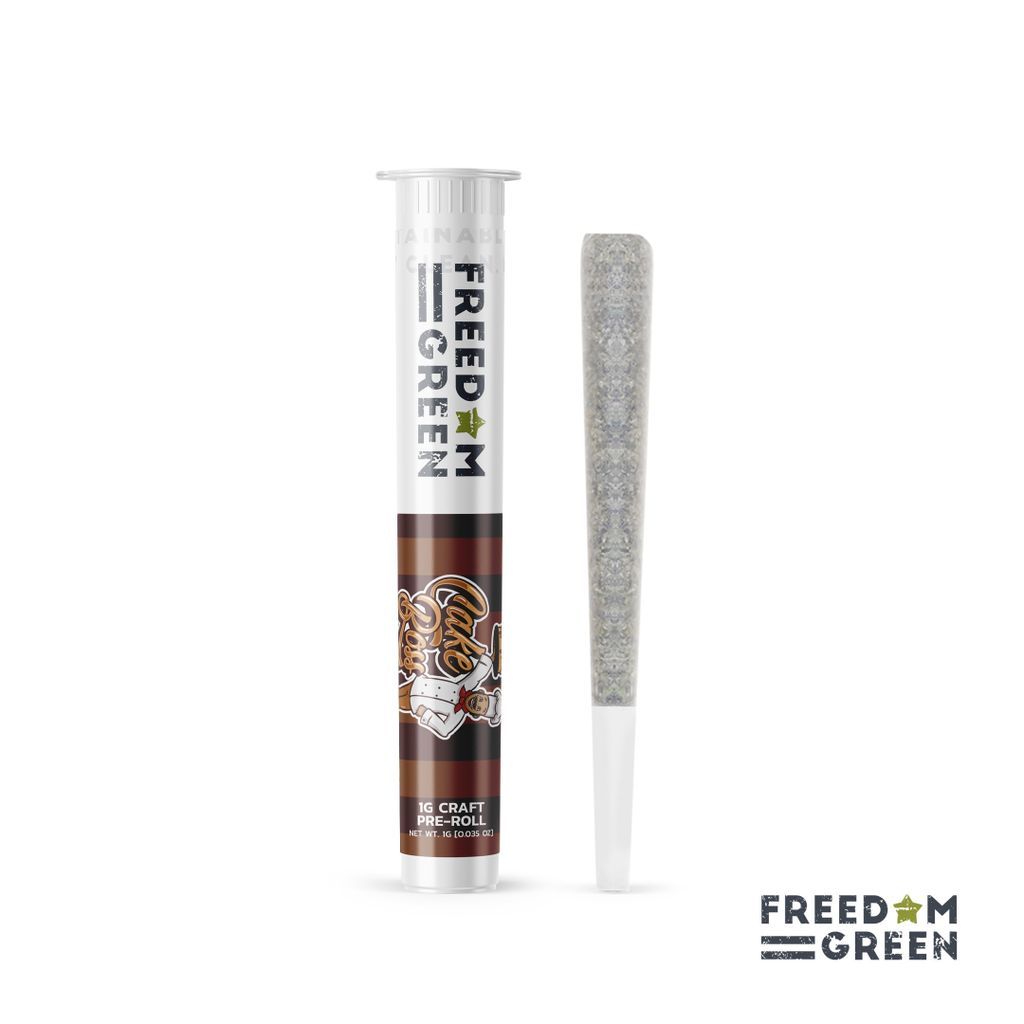 Freedom Green Farms Cake Boss Pre-Rolls Single, 1g, 1pk