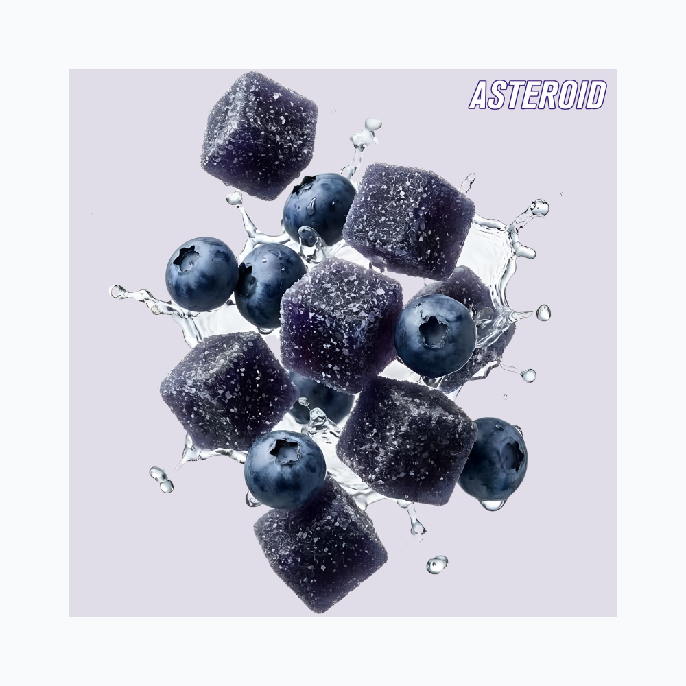 Asteroid GalaxEat Blueberry Bliss Gummy Candy Edible, 100mg, 20pk