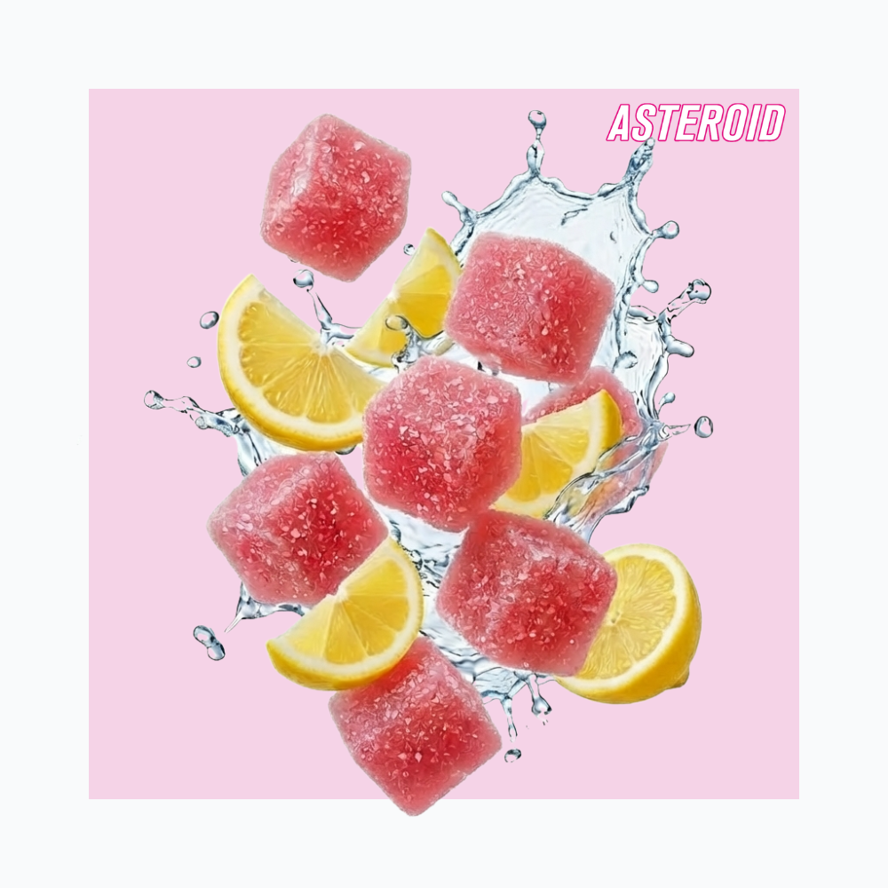 Asteroid GalaxEat Pink Lemonade Gummy Candy Edible, 100mg, 20pk