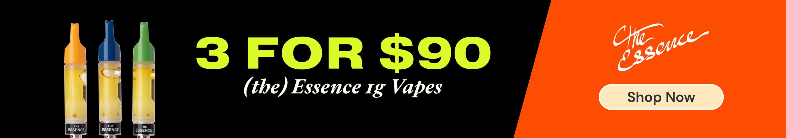 Cannabis Promo, Cannabis Sales, Cannabis Discounts, Cannabis on Sale, (the) Essence 1g Vapes: 3-for-$90
