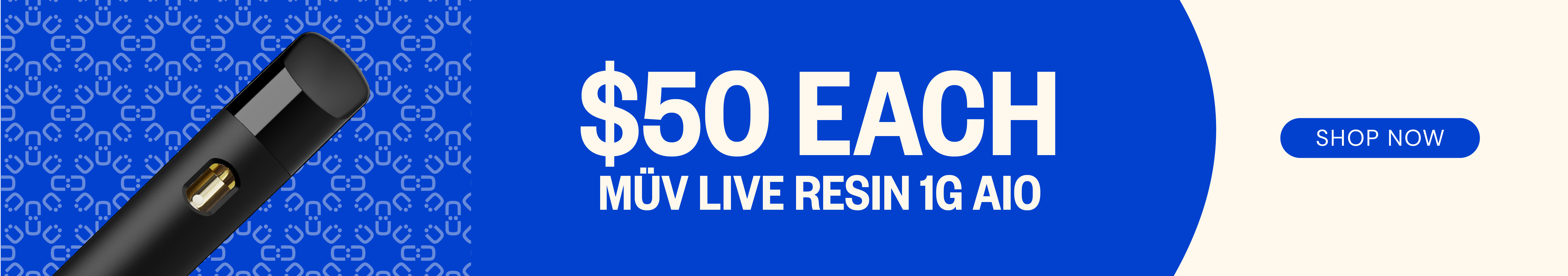 $50 MÜV Live Resin 1g AIO