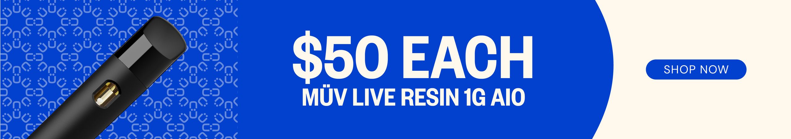 $50 MÜV Live Resin 1g AIO Cannabis Promo, Cannabis Sales, Cannabis Discounts, Cannabis on Sale, $50 MÜV Live Resin 1g AIO
